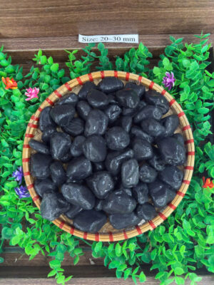 Tumbled Black Limestone Pebble ~ 20mm – 30mm